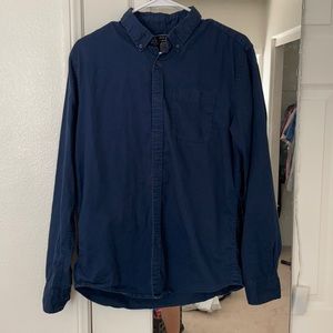Navy Blue Oxford Button Up
